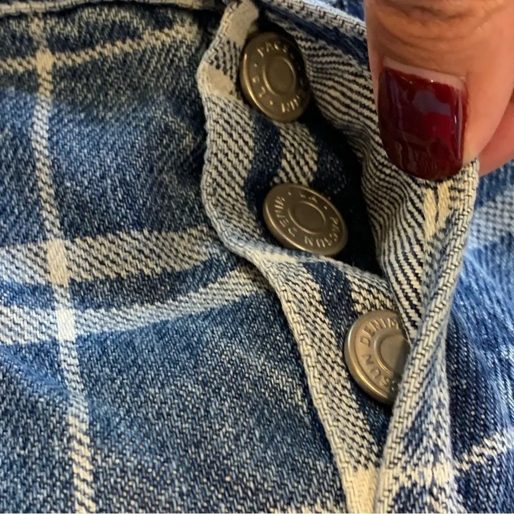 Pacsun Dad Jeans Plaid High Rise Size 25